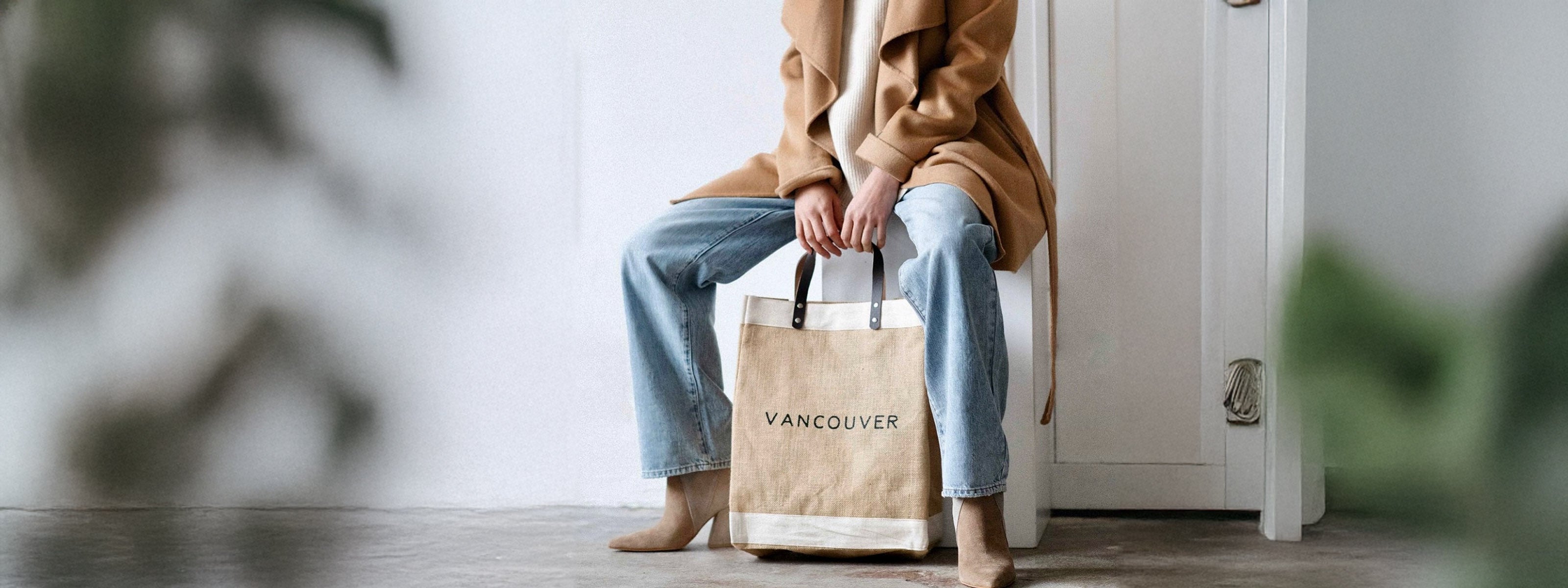 London Grocery Market☆Cotton market bag Mediumサイズ Eco-Friendly Cotton Canvas Tote Bag for Sustainable Shopping